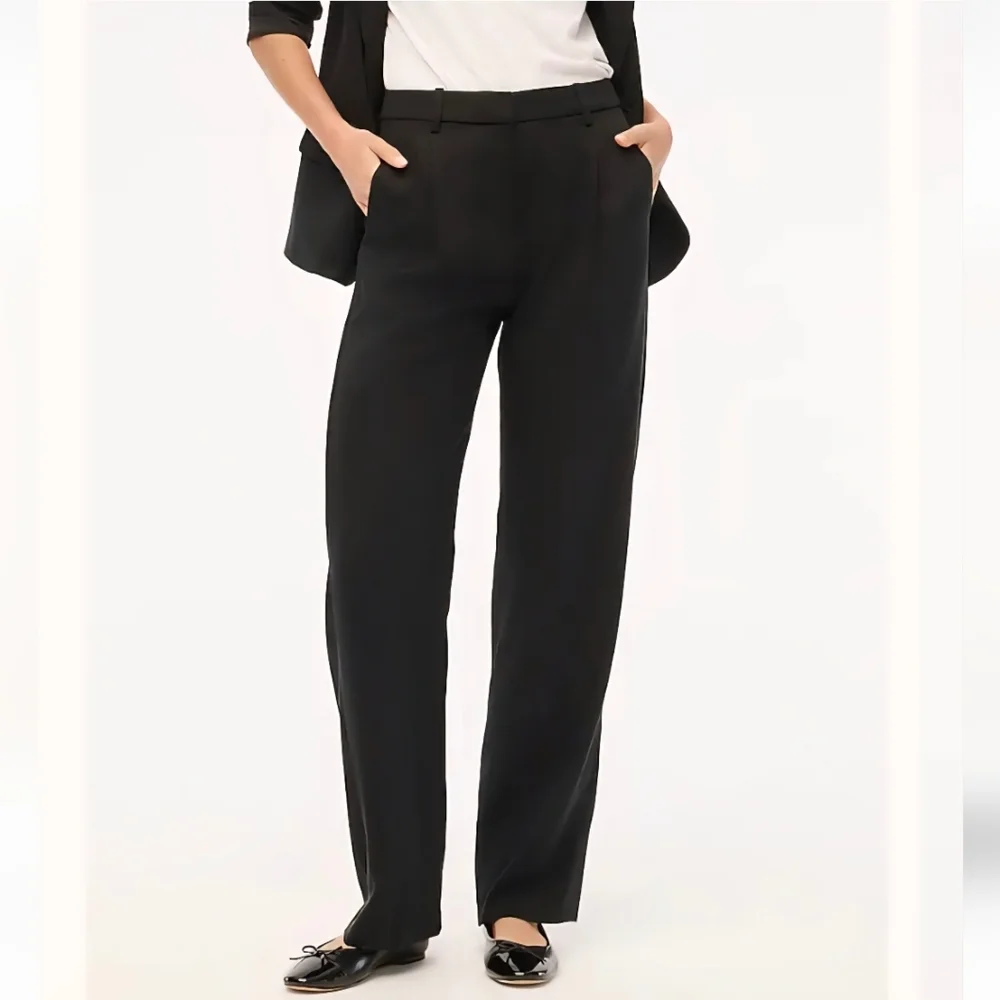 NWT J. Crew Women Drapey Twill Pleated Pants Size 12